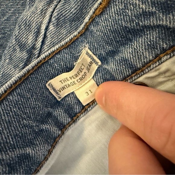 Madewell The Perfect Vintage Crop Blue Denim Jeans Womens Size 31 - Picture 8 of 12